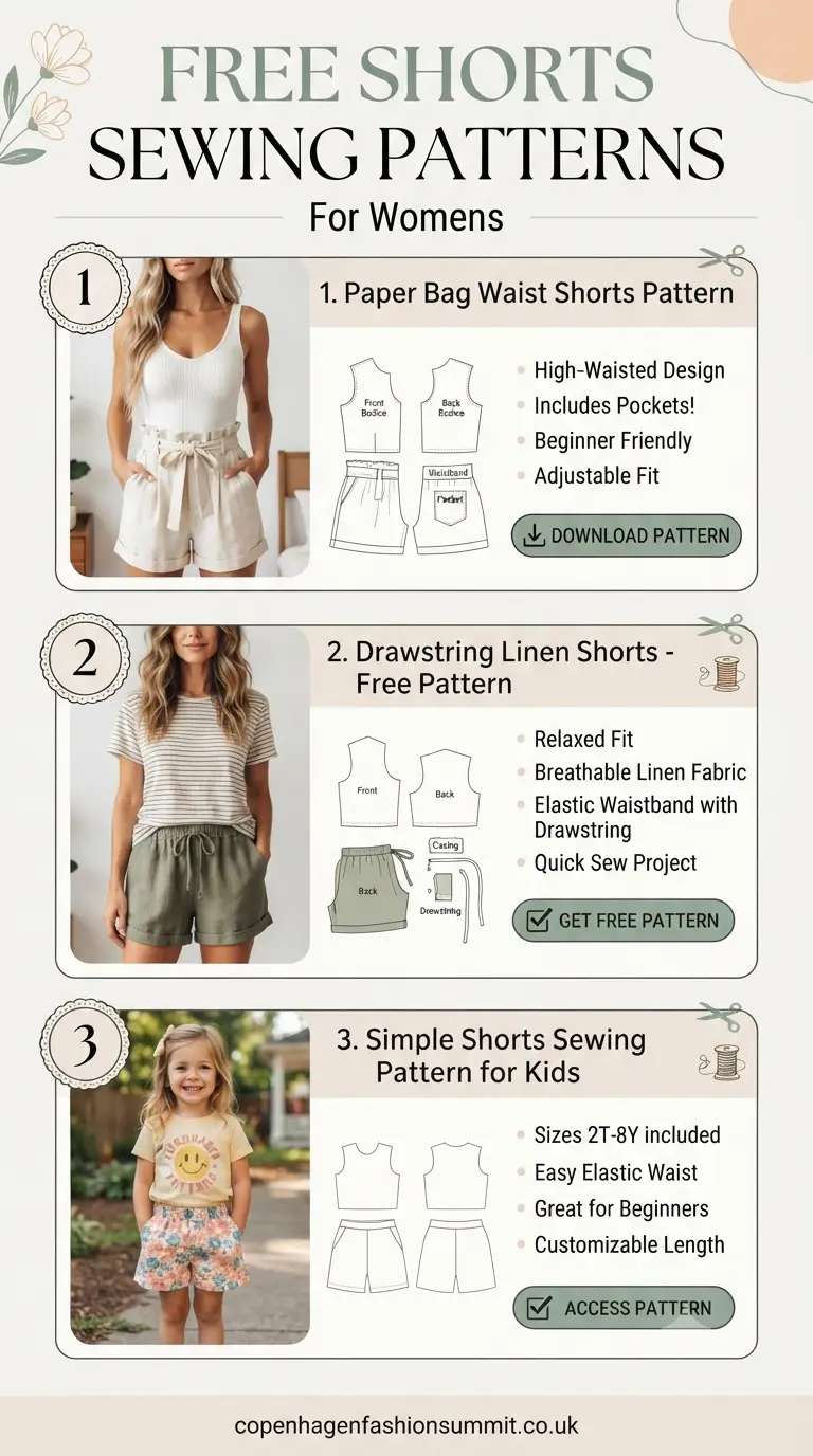 Free Shorts Sewing Pattern For Womens 