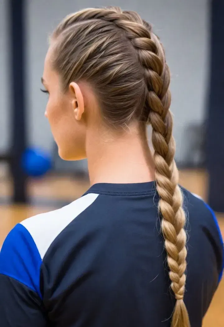  French Braid volleyball haircut
