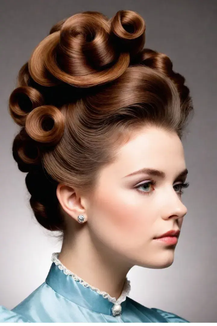 Gibson Girl Updo Victorian Hairstyle