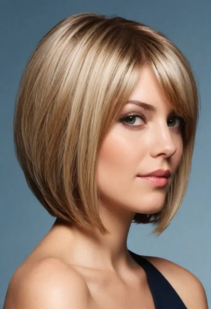 Graduated Bob Short Hairstyle For Women 