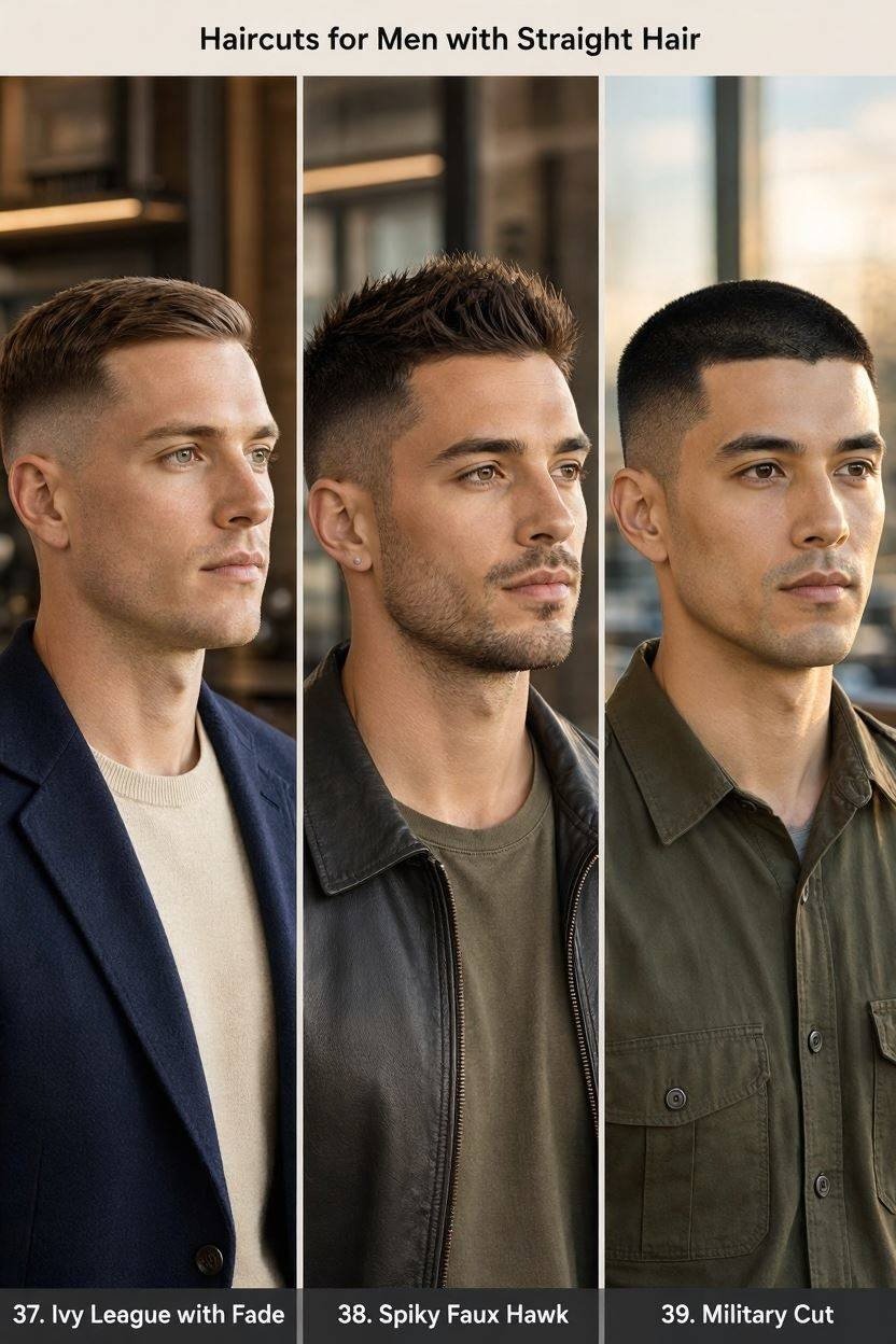 Haircuts for Men with Straight Hair last part
