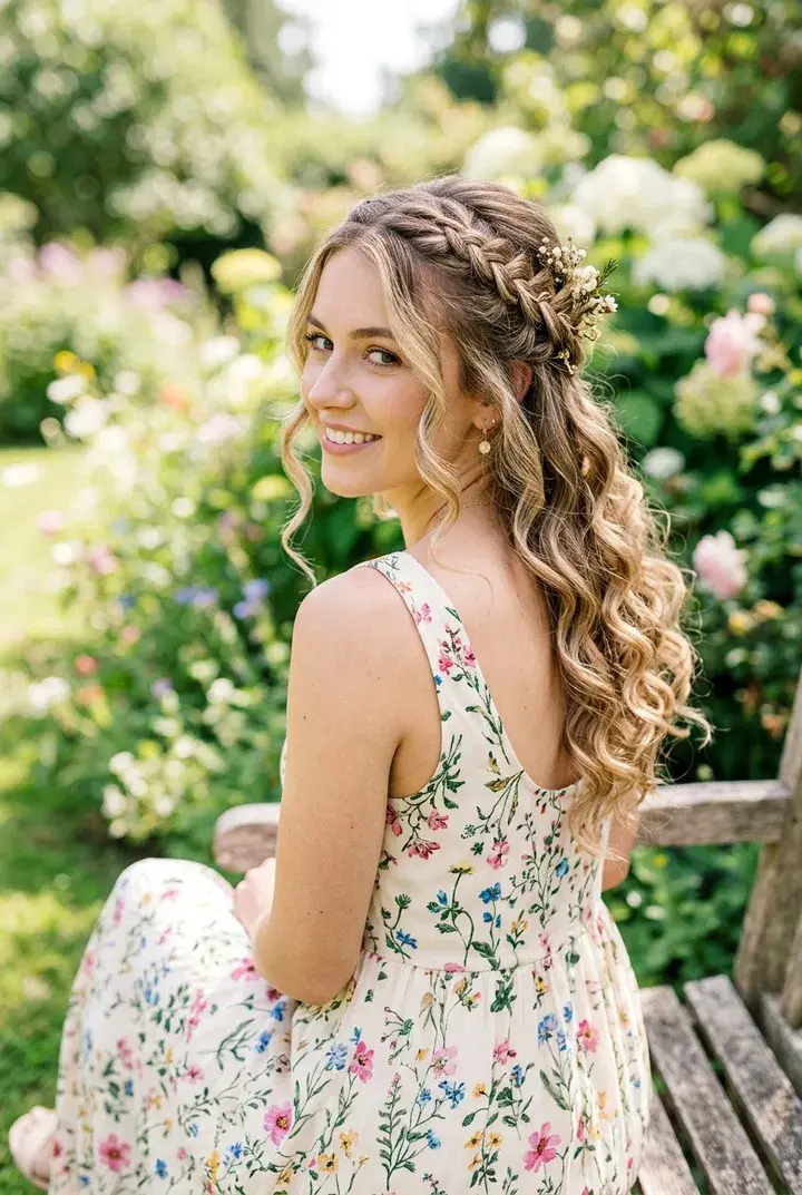 Half Up Half Down Boho Braids hairstyle