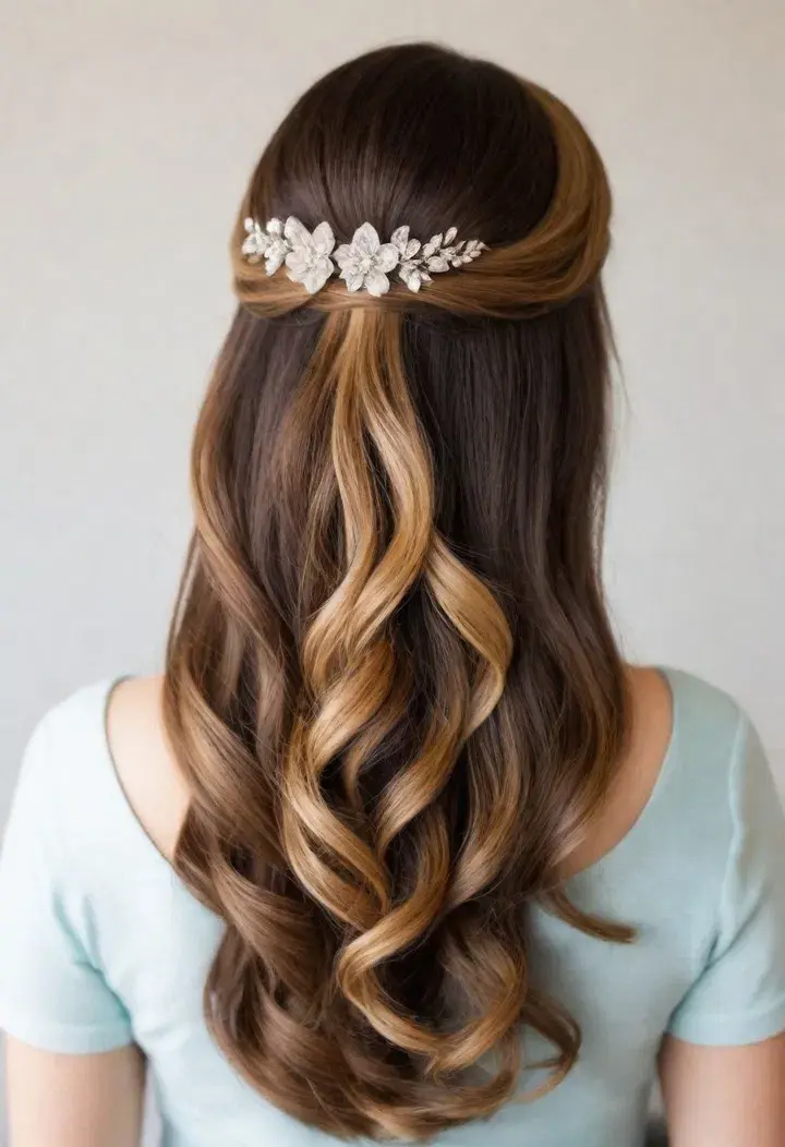 Half-Up, Half-Down Wedding Hairstyle