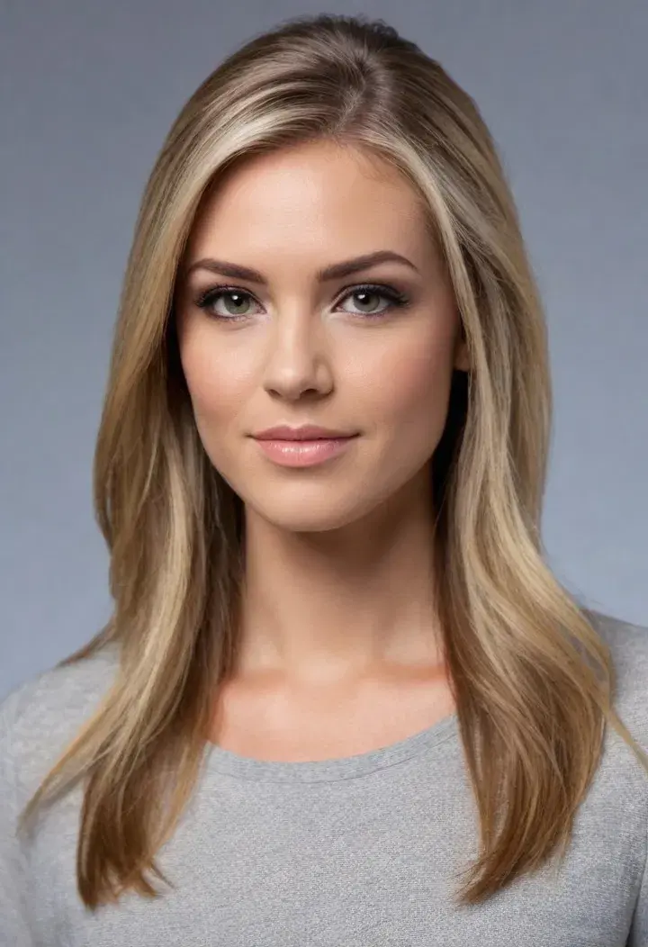 Half Up Half Down with Angled Part Hairstyle