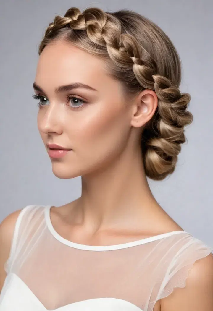Halo Braid Hairstyle For Black Girl