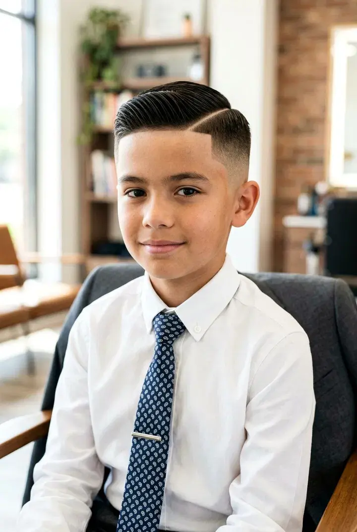Hard Part with Skin Fade Graduation Haircut