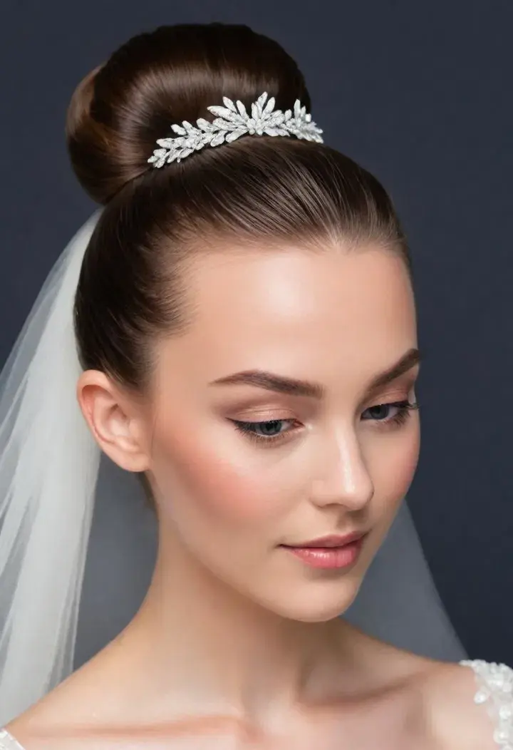 High Ballerina Bun Wedding Hairstyle