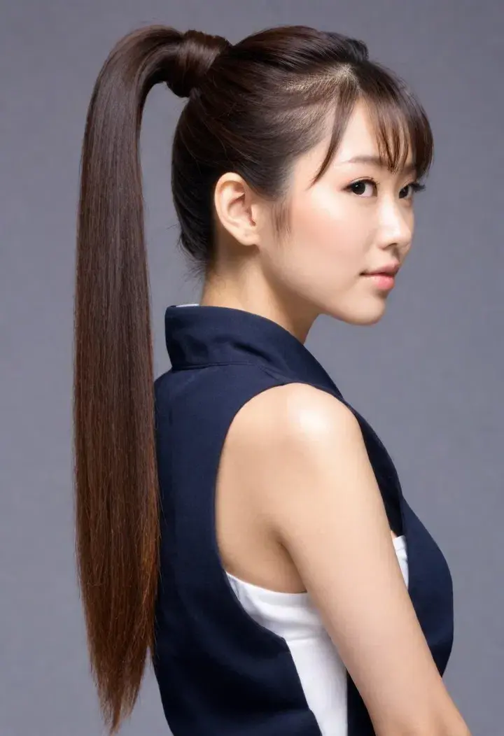High Ponytail Japanese hairstyle