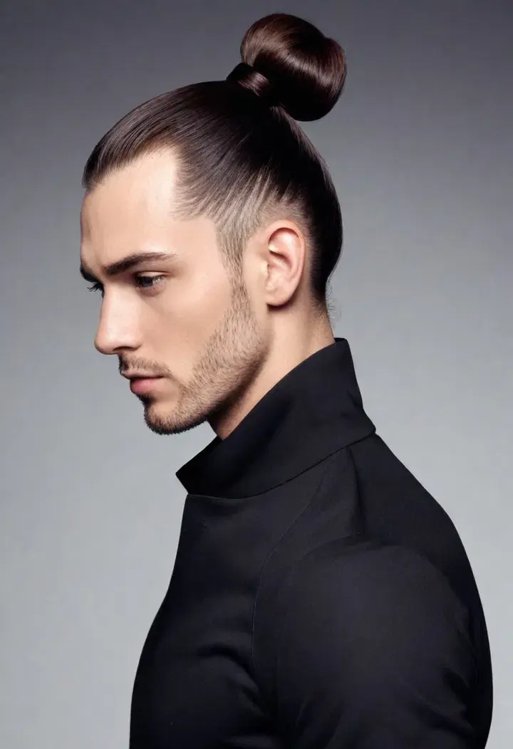 High Sleek Ponytail hairstyle for men