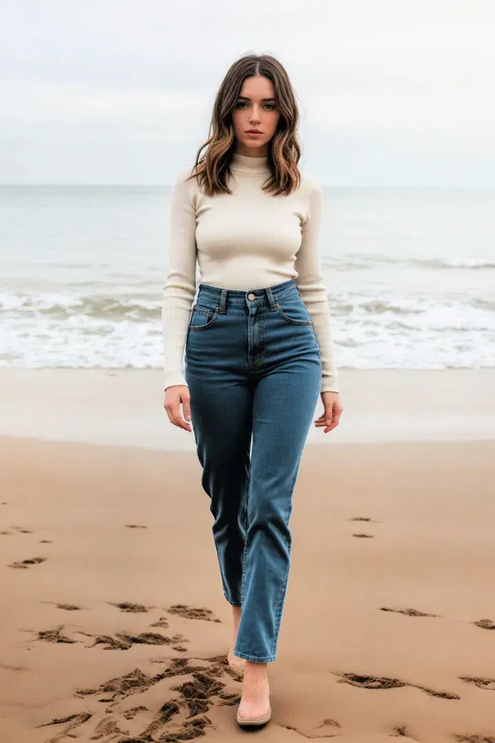 High-Waisted Corduroy Pants