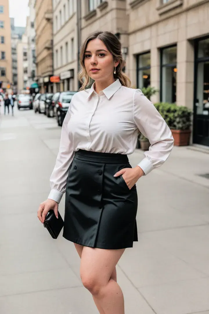 High-Waisted Skirts with Tucked-In Blouses