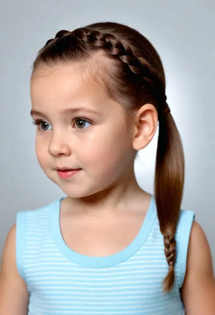 Knotted Ponytail Cute Baby Hairstyle
