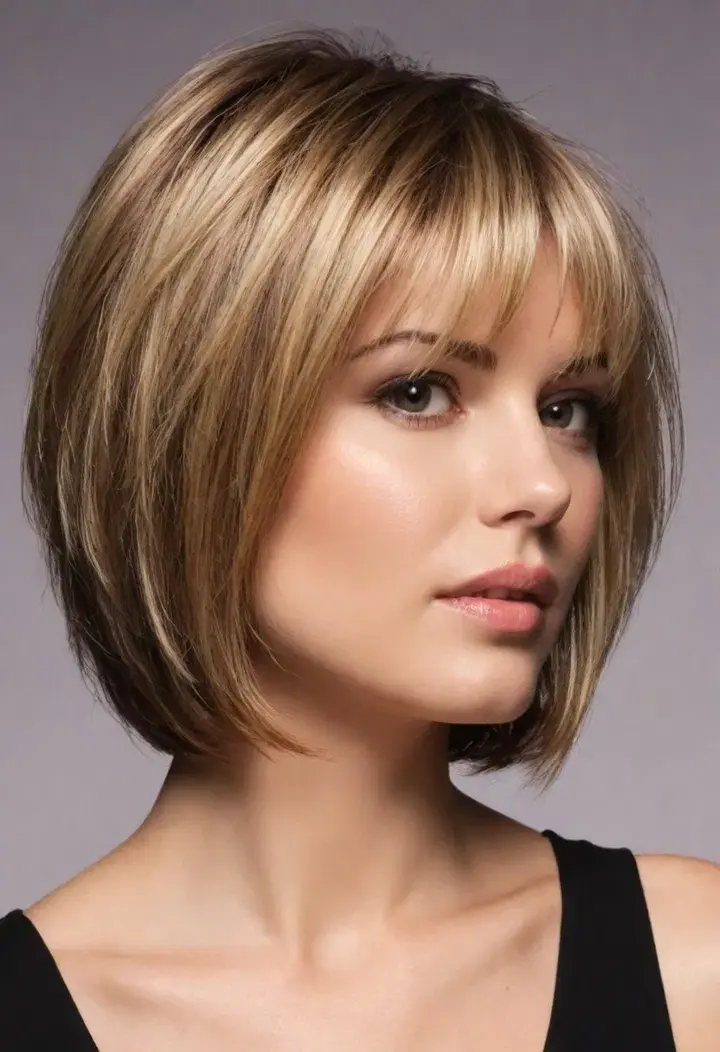 Layered Bob Short Hairstyle For Women
