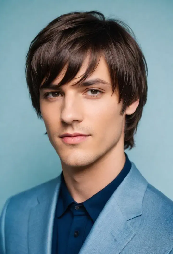 Layered Bob with Bangs hairstyle for men