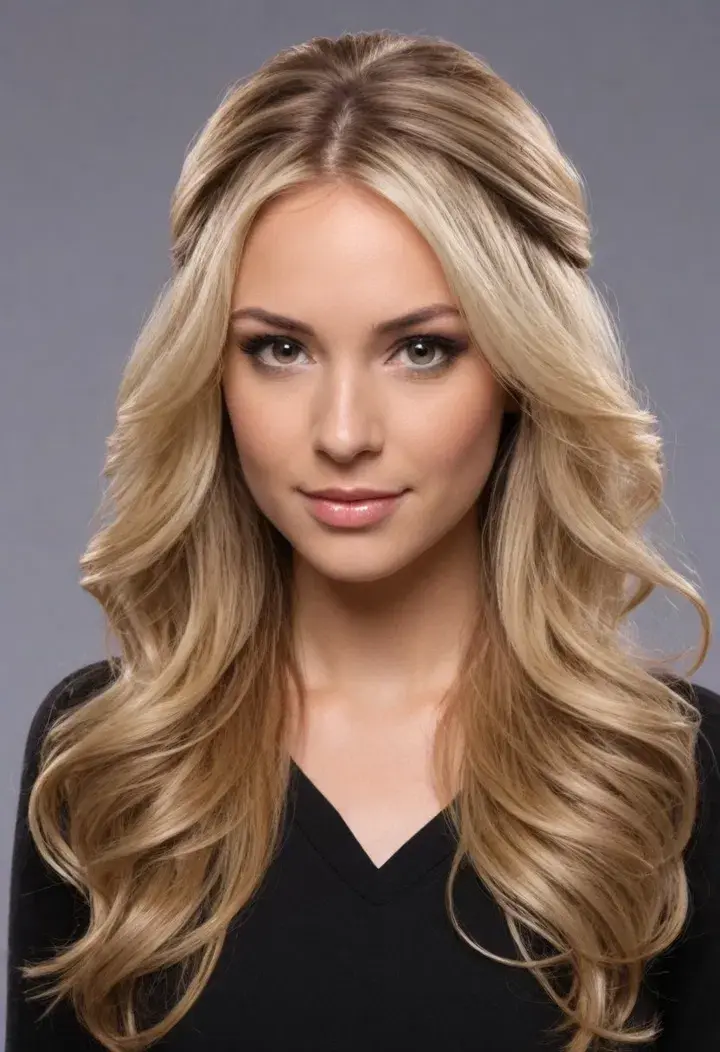 Layered Half Up Half Down Hairstyle For Women 