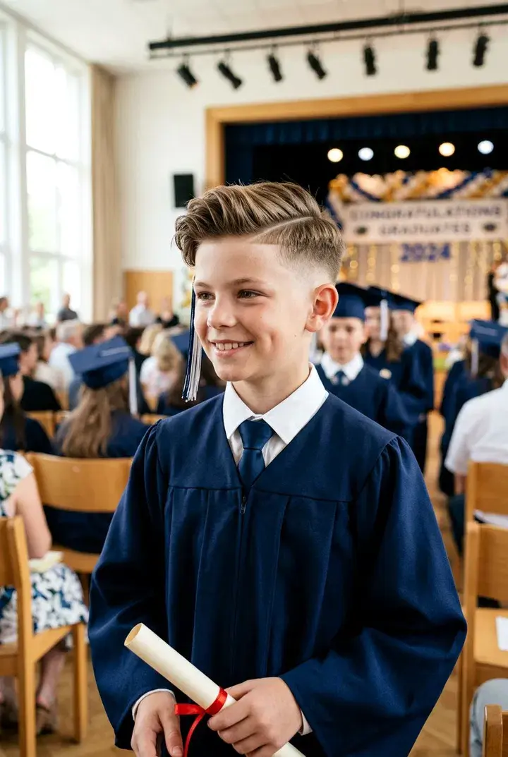 Long Top Short Sides Graduation Haircut