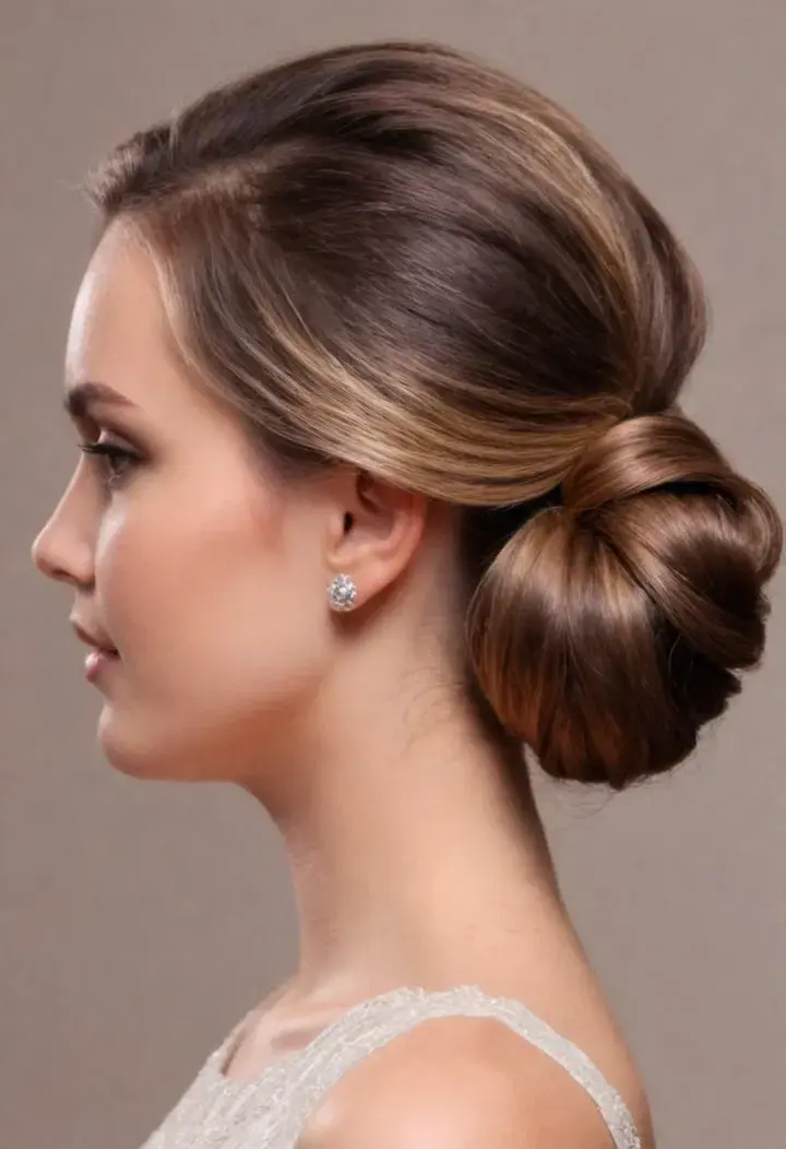 Low Bun haircut for around face