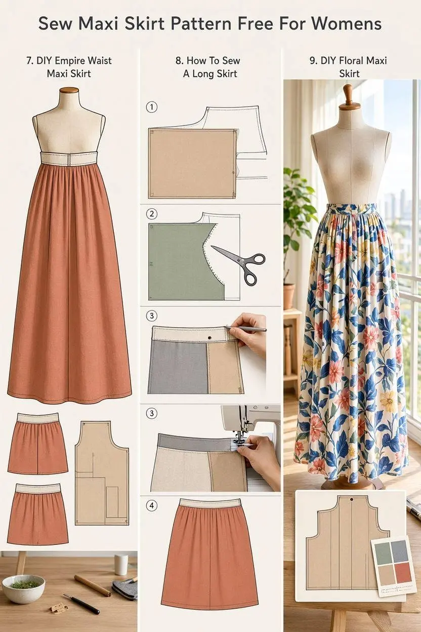 Maxi Skirt Pattern Free Part 3