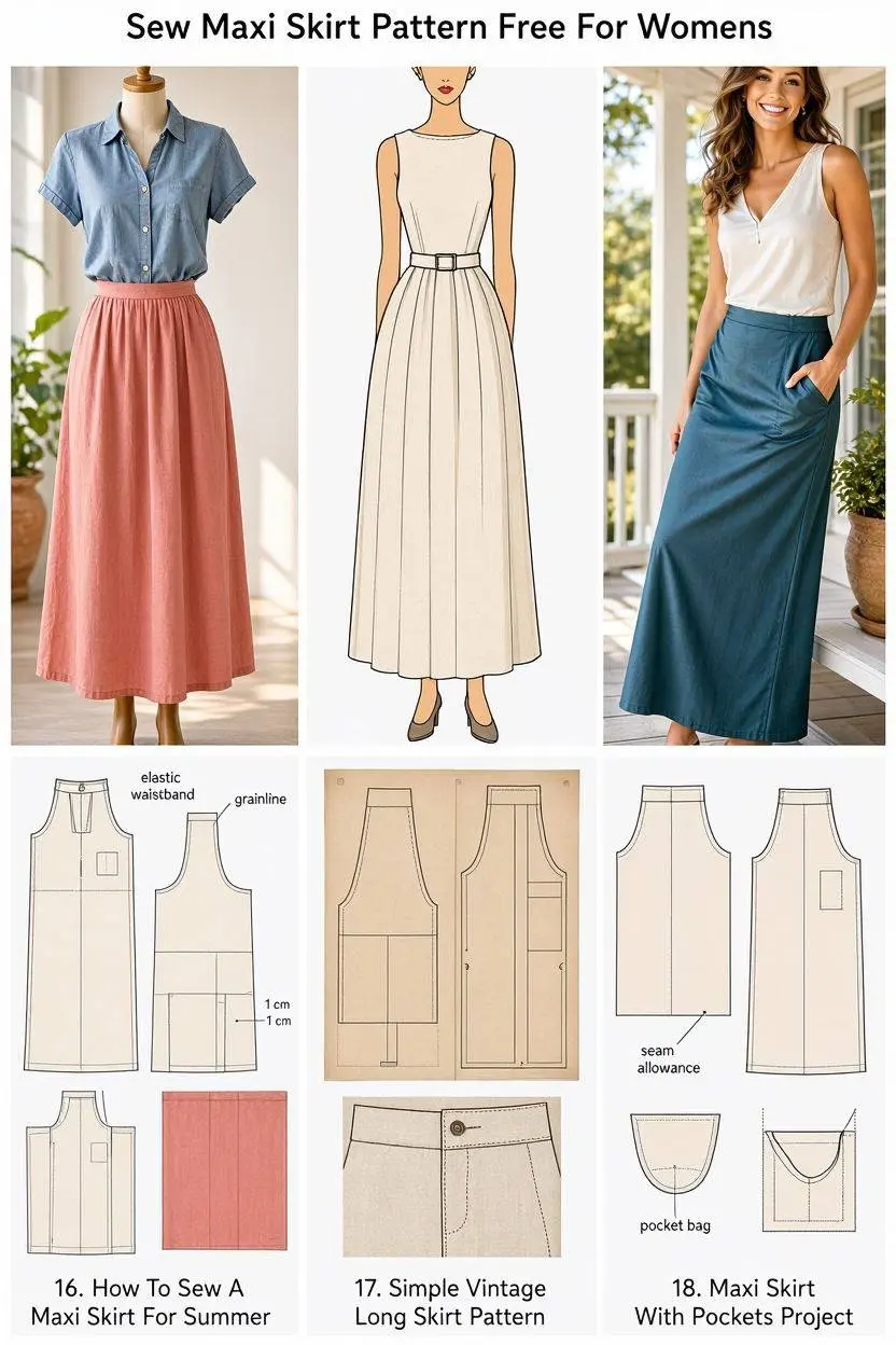 Maxi Skirt Pattern Free Part 6