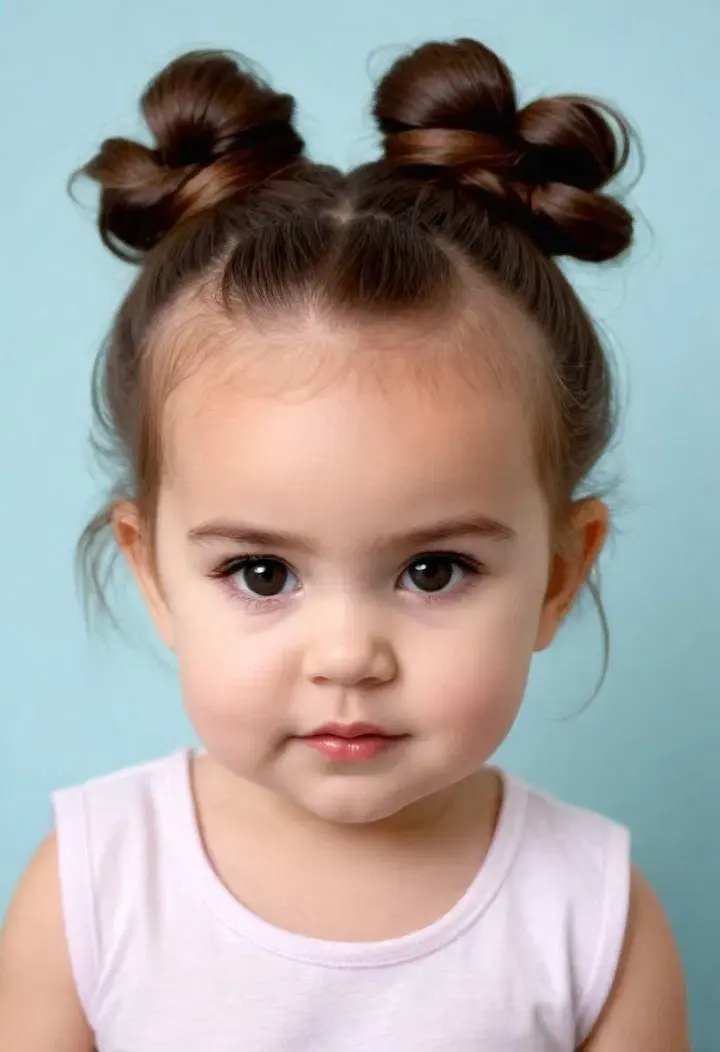  Messy Bun Cute Baby Hairstyle