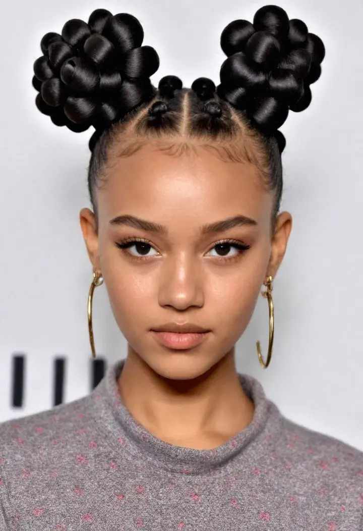 Mini Buns 90s hairstyle