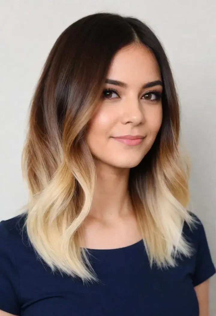  Ombre Mid-Length for medium hairstyle