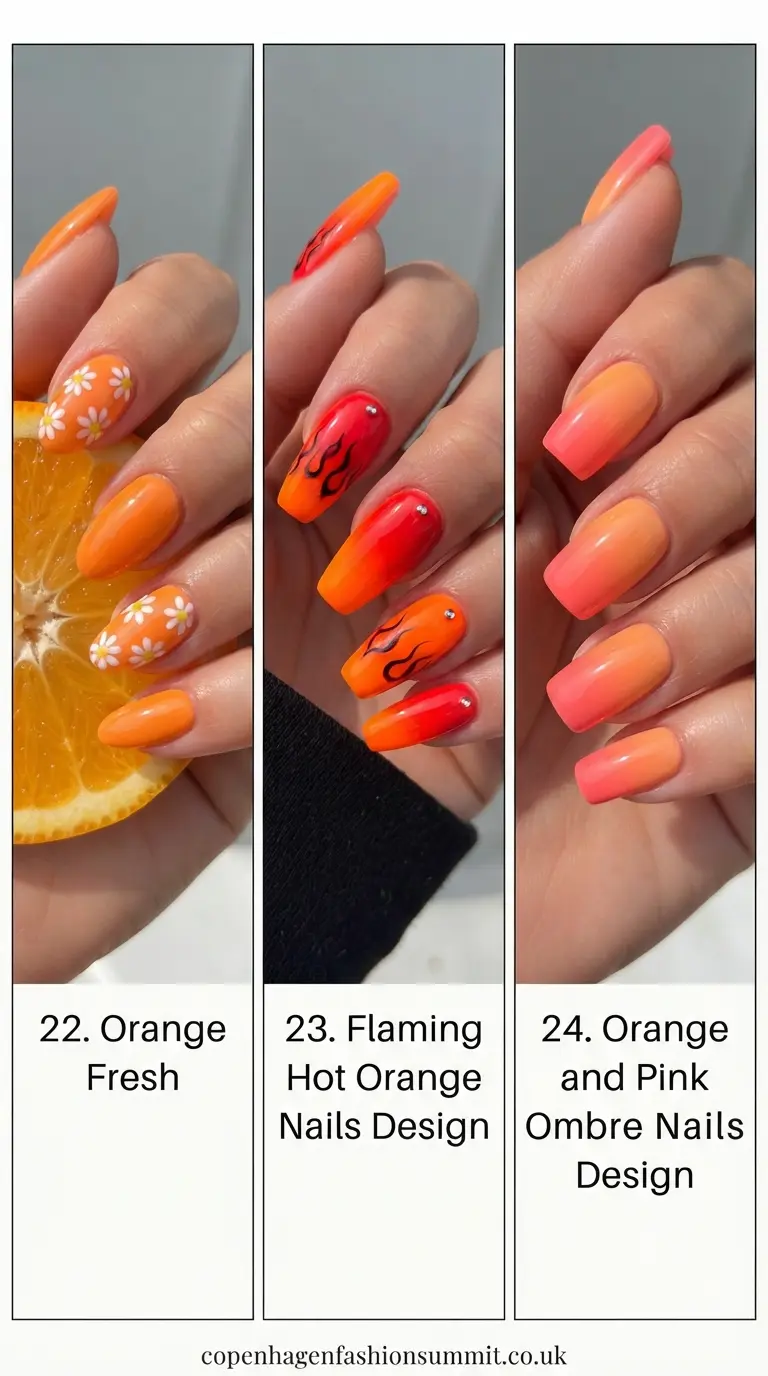 29+ Orange Nails Ideas That Look Absolutely Fire 9 Orange Nails Ideas End Part