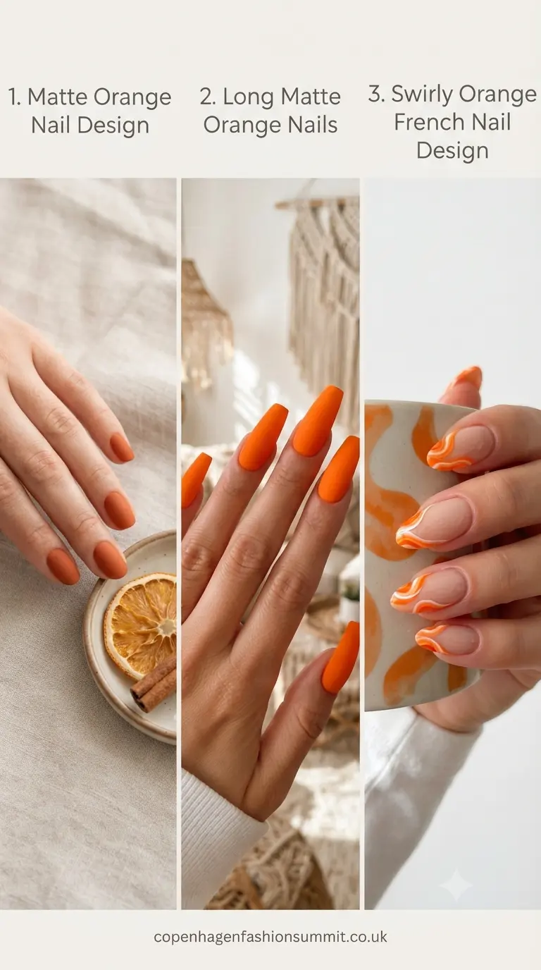 29+ Orange Nails Ideas That Look Absolutely Fire 2 Orange Nails Ideas Part 1