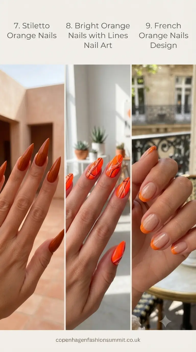 29+ Orange Nails Ideas That Look Absolutely Fire 4 Orange Nails Ideas Part 3
