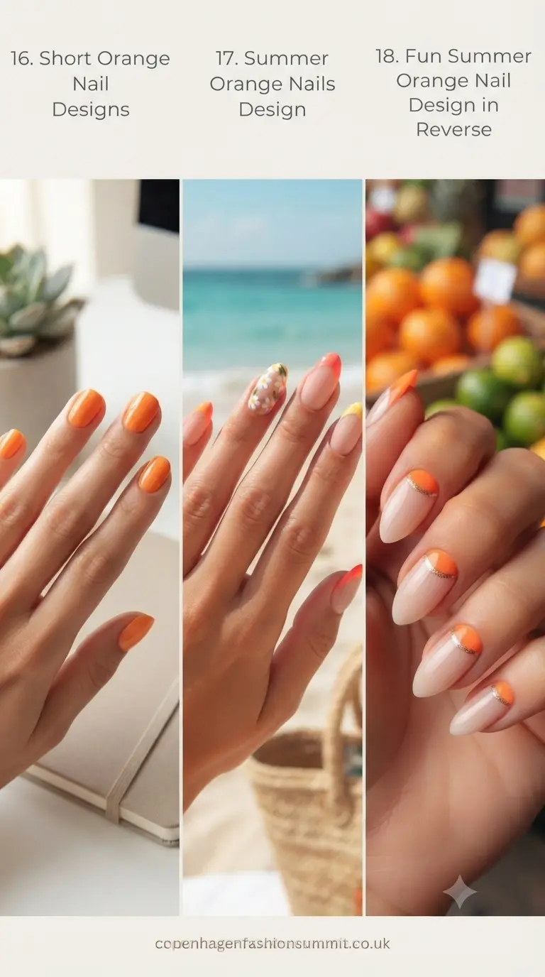 29+ Orange Nails Ideas That Look Absolutely Fire 7 Orange Nails Ideas Part 6