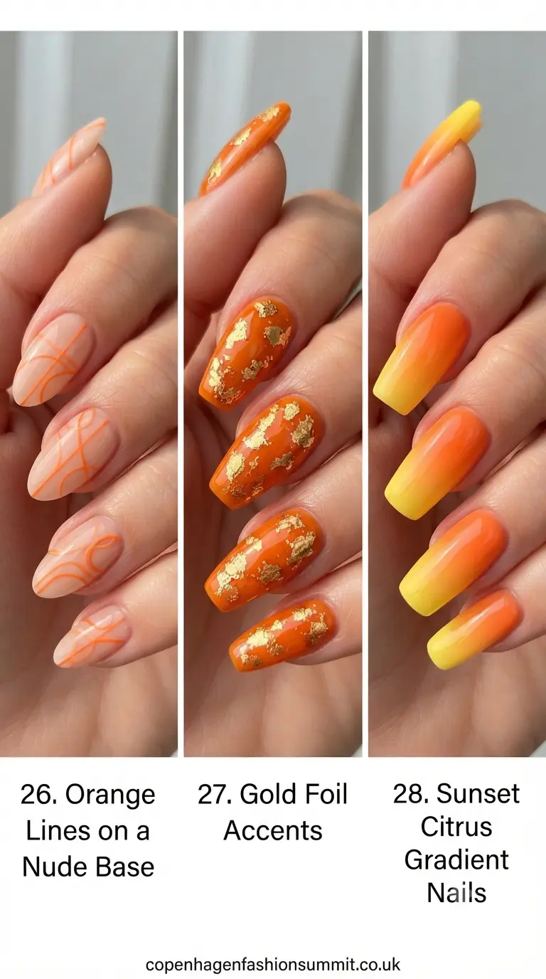 29+ Orange Nails Ideas That Look Absolutely Fire 10 Orange Nails Ideas Part 9
