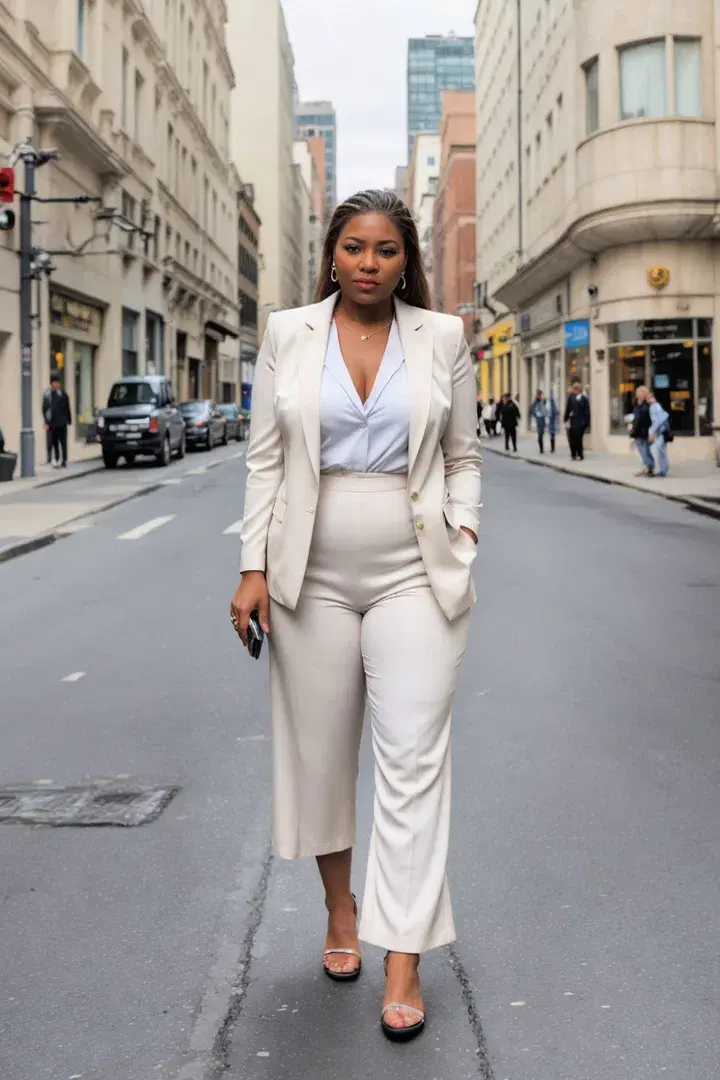 Palazzo Pants with a Structured Blazer