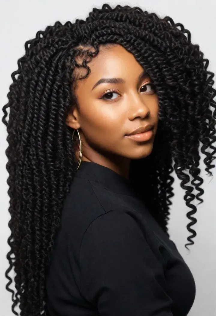 Passion Twists hairstyle for black women