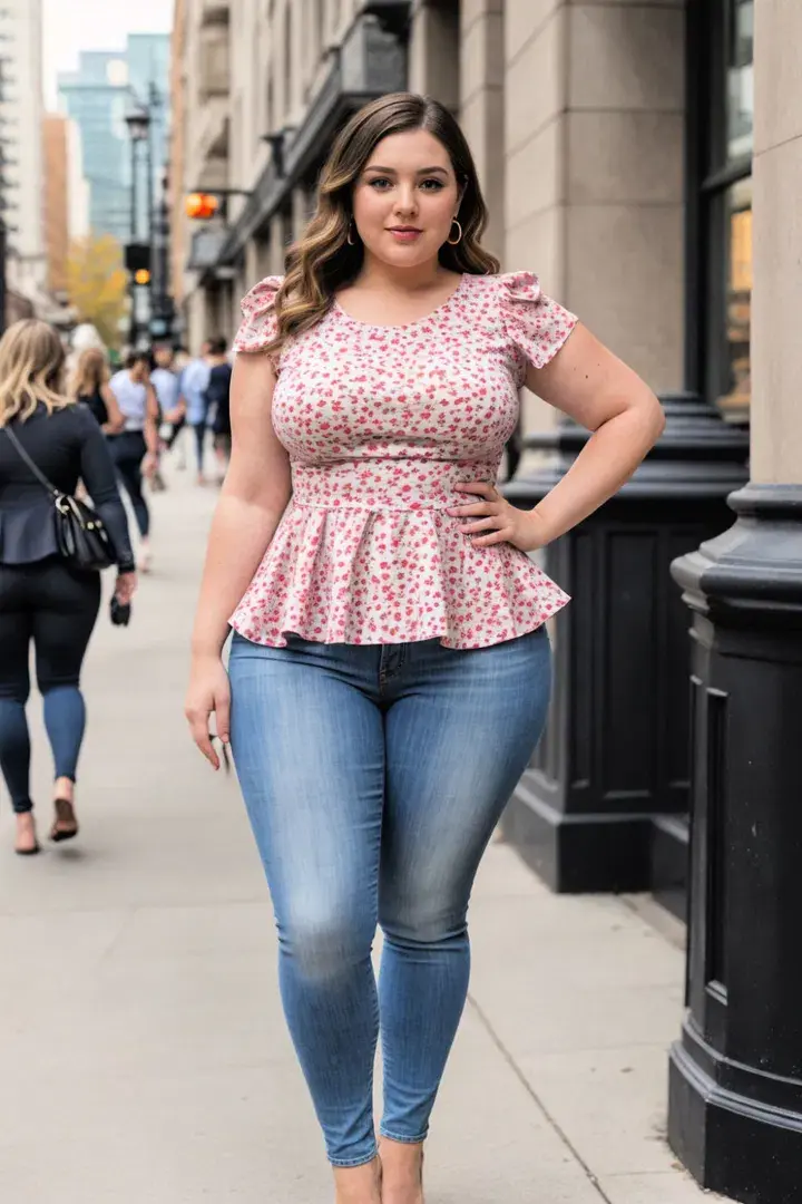  Peplum Tops with Skinny Jeans