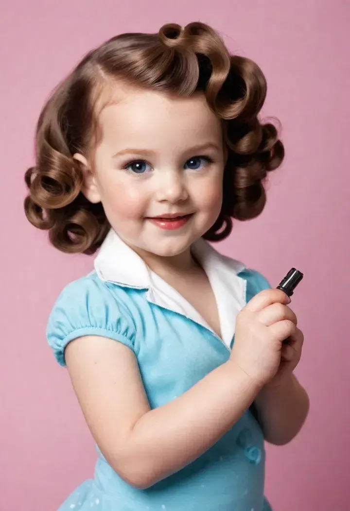  Pin- Up Curls Cute Baby Hairstyle
