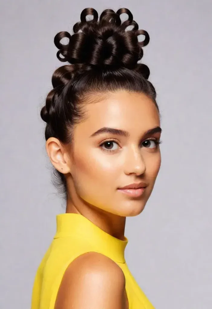 Pineapple Updo hairstyle for women