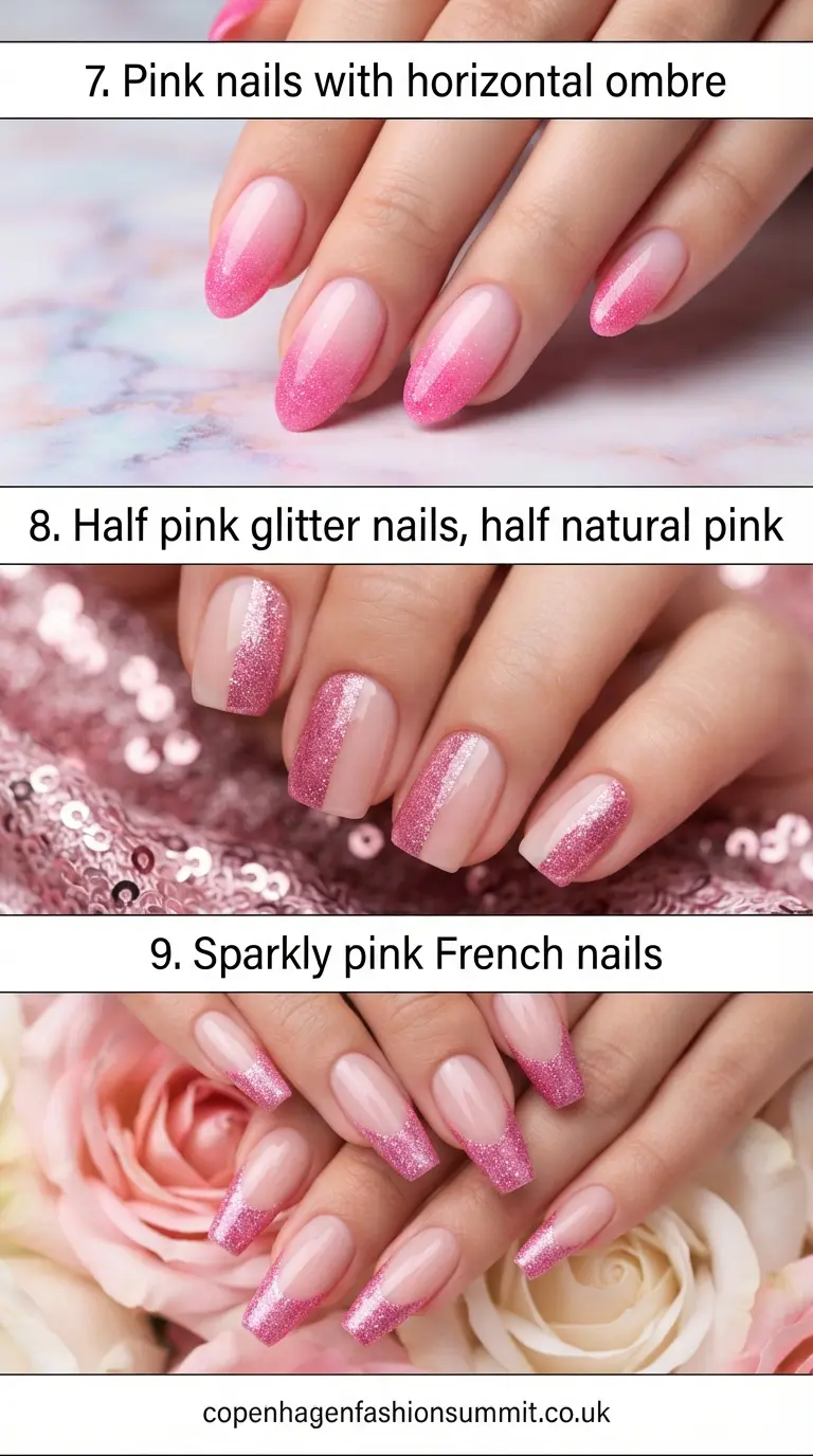 Pink Sparkly Nails Ideas Part 3