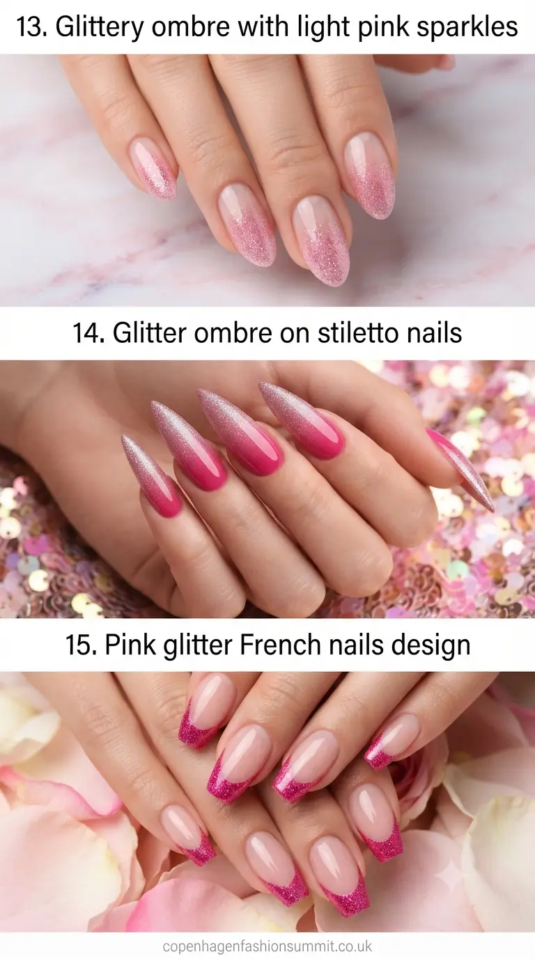 Pink Sparkly Nails Ideas Part 5