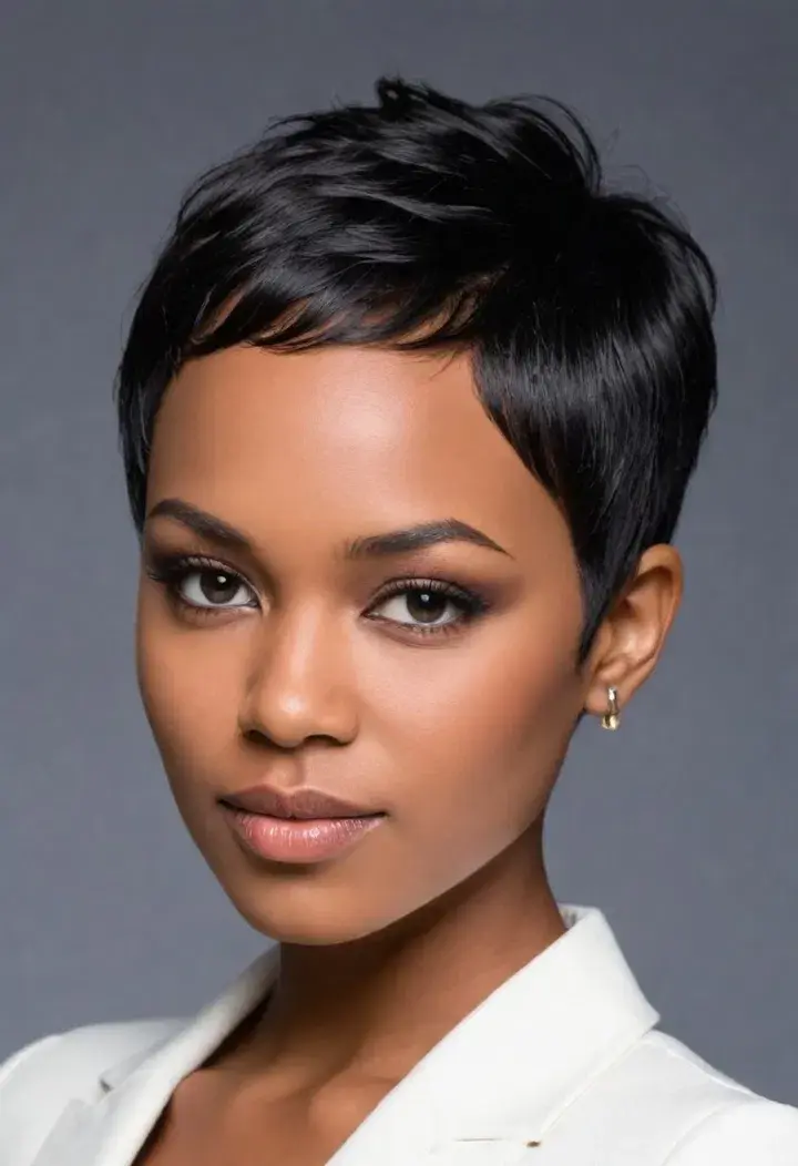  Pixie Cut With Sideburns