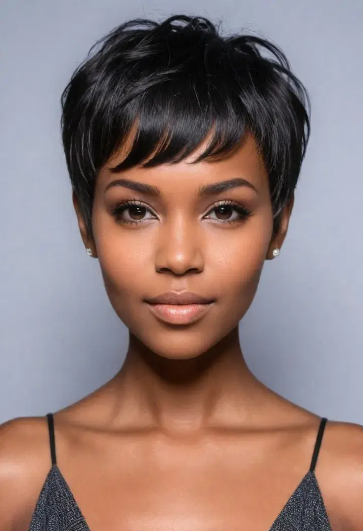 Pixie Cut With Wispy Fringe