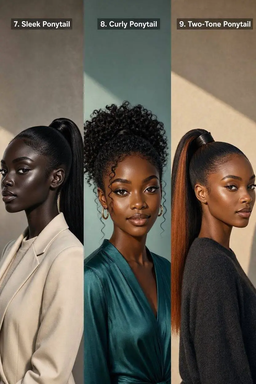 25 Bold and Beautiful Ponytail Hairstyles for Black Women 4 Ponytail Hairstyles for Natural Black Hair for Women part 3
