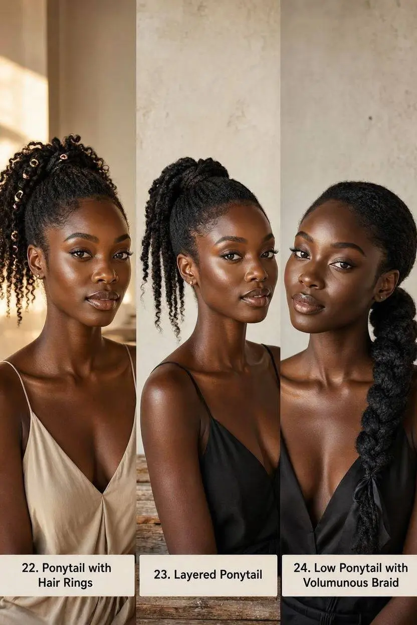 25 Bold and Beautiful Ponytail Hairstyles for Black Women 9 Ponytail Hairstyles for Natural Black Hair for Women part 8