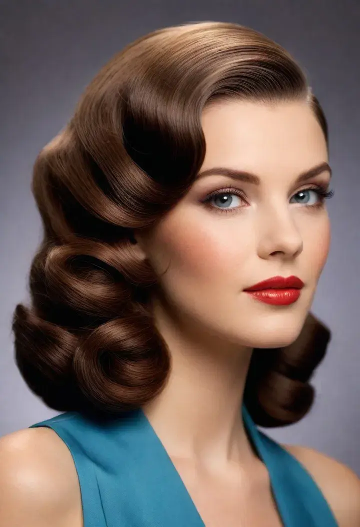  Retro Waves for wavy hairstyle