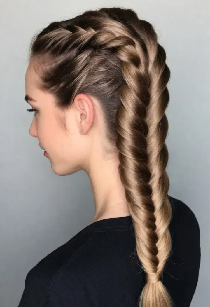 Reverse Fishtail Braid Hairstyle