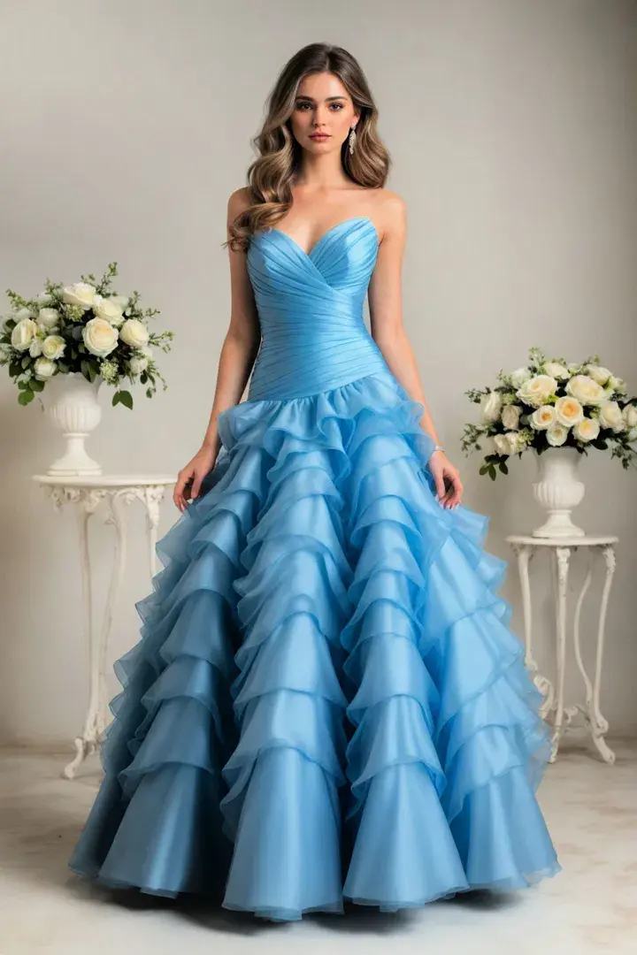 Ruffled Prom Dress