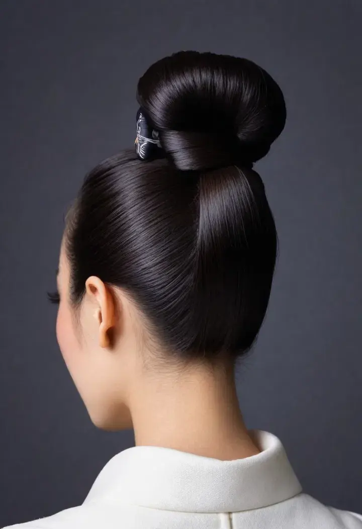 Samurai Bun Japanese hairstyle