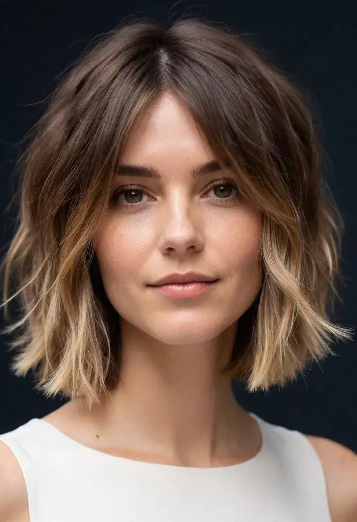 Shaggy Lob for medium length hairstyle