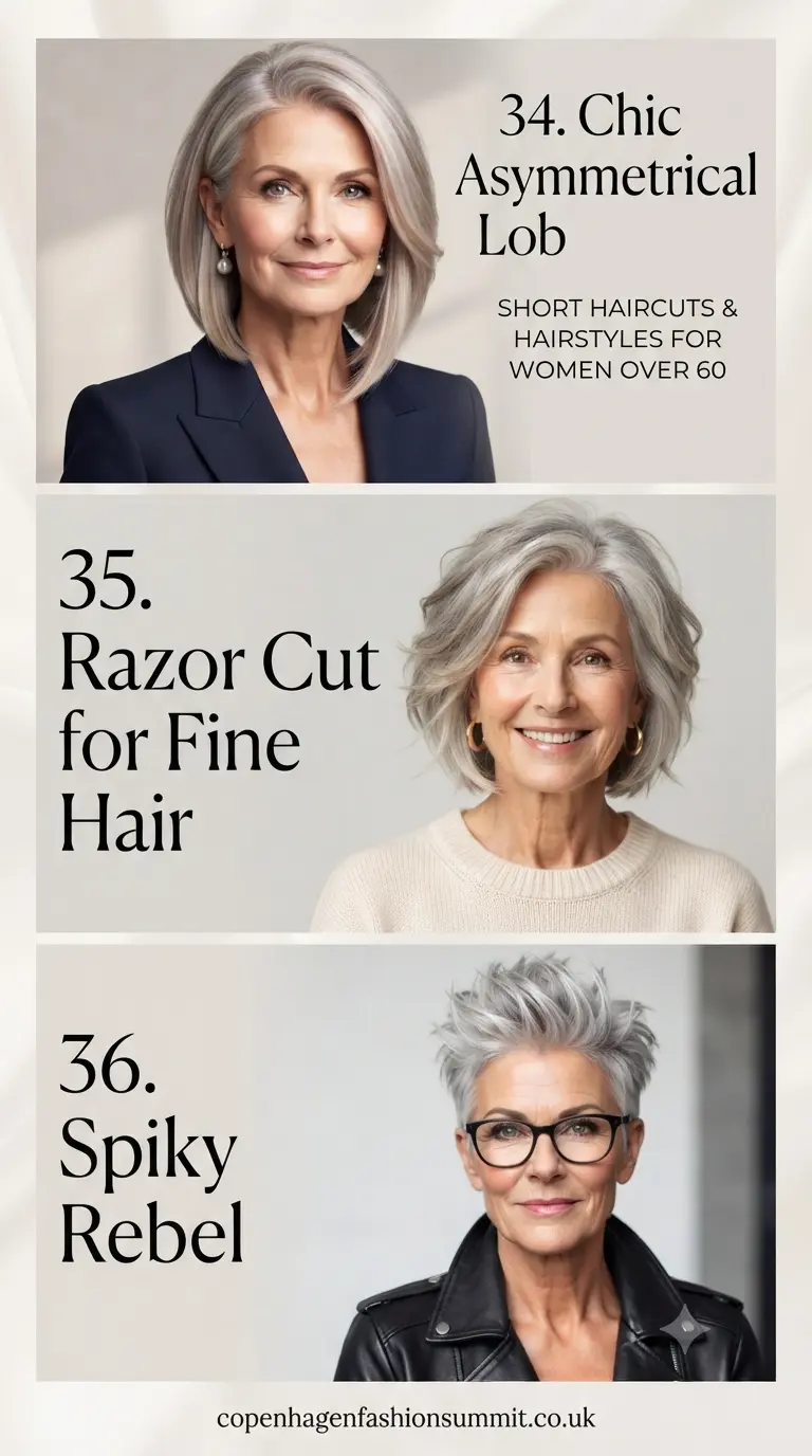  Short Haircuts  for Women Over 60 part 12