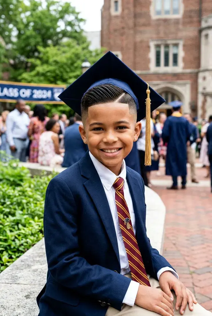 Side Part Fade Graduation Haircut