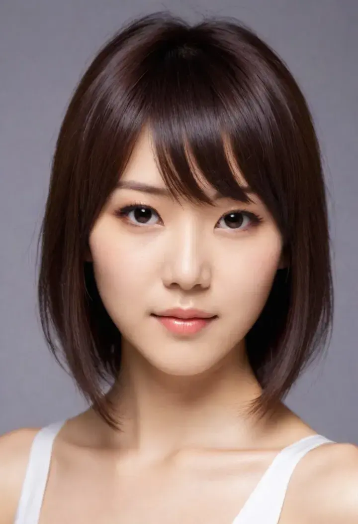  Side Swept Bangs Japanese hairstyle